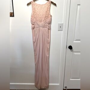 David’s Bridal blush/pink bridesmaids dress size 4